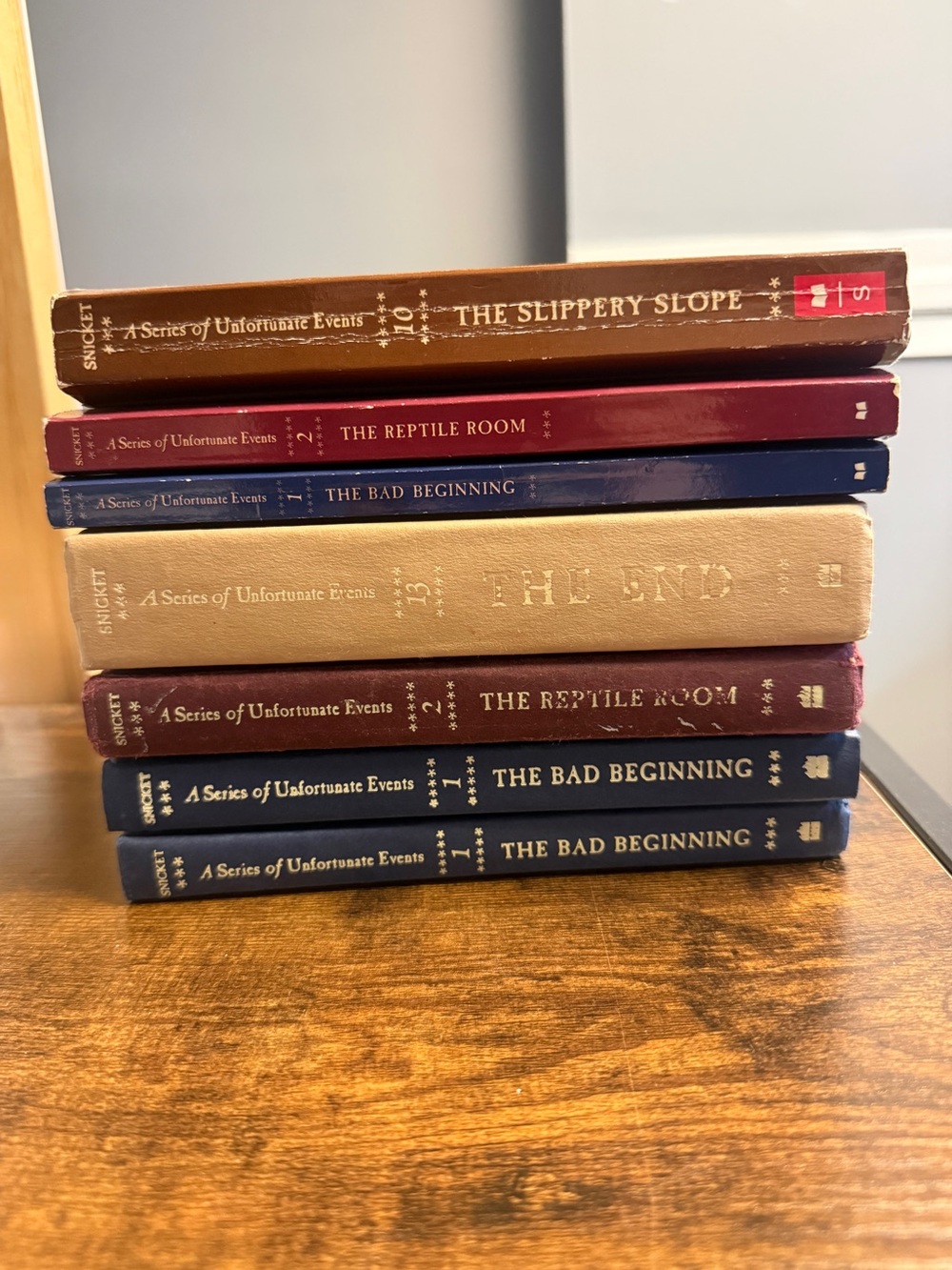 Lemony Snicket A Series of Unfortunate Events Books 1, 2, 3, 10 & 13 - Lot of 8